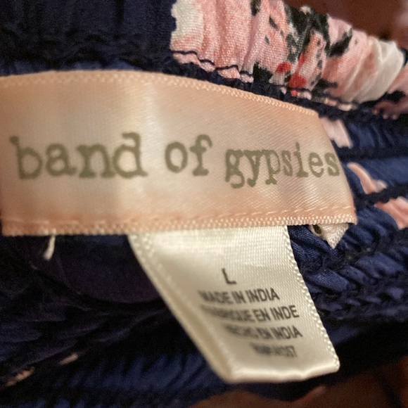 SALE❗️Band of Gypsies Women’s Large Navy Pink White Floral Spaghetti strap Dress - Picture 10 of 17